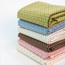 자투리 린넨11수 러블리도트 택1, 린넨11수 러블리도트 아이보리 핑크도트