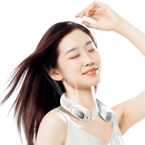 운동 휴대용 무선 목걸이선풍기 대용량 4000mah선풍기 휴대용 간편 넥밴드 선풍기, 핑크색