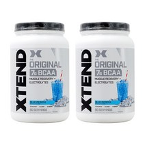 2개 Scivation 싸이베이션 Xtend 엑스텐드 오리지널 BCAA 블루 아이스 소다 90 서빙 1314 g, 1314g