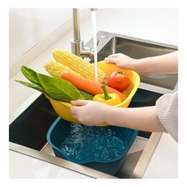 과일 야채 채반 물빠짐 설거지 식기 바구니 주방 다용도 쌀 플라스틱 건조대 믹싱볼 채반 싱크대, 쿠팡 본상품선택