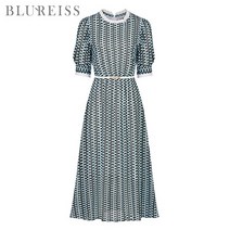 레이스배색플레어롱원피스_BKM1OP3201