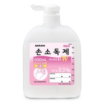 사라야 손소독겔 500ml 에탄올83% 손소독제 펌프형, 단품