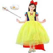 유니엔젤 사과공주 드레스 + 망토 + 왕관 + 요술봉 세트