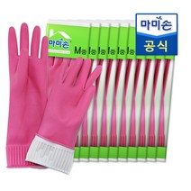 [마미손] 고무장갑 중 10P, 10개, 중(M)