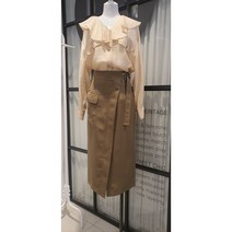 [듀엘] DEWL 캐주얼한 롱 미디 카키 스커트 고급지다 듀엘스커트 D232MSD052NC일산