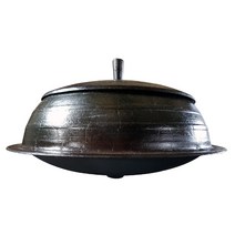 죽마고우 들기름으로 길들인 대형 무쇠가마솥 38cm-67cm, 블랙, 길들인 대형가마솥 38cm(중심52)
