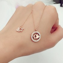 MEIISEO여성 로즈 골드색상 목걸이 사계절공용 예쁜 패션 목걸이