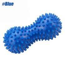 땅콩 공 PVC 하드 스파키 마사지 볼 트리거 포인트 딥 티슈 마사지 손 발 마사지 롤러 볼 장력 근육 긴장, 블루-1Pcs
