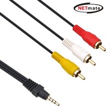 NETmate 3.5mm 스테레오 to RCA 3선 케이블 1.5m