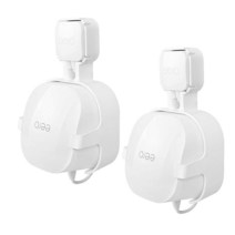 HOLACA eero 6 듀얼 밴드 메시 Wi-Fi 6 라우터용 콘센트 벽 마운트 행거 공간 절약 홀더 쉬운 이동 지저분한 와이어 및 나사 없이 eero 6용 코드 관리 (2
