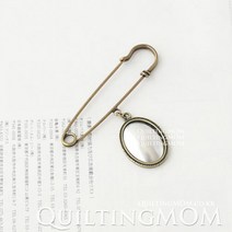 퀼팅맘 DIY반제품 옷핀 브로치부자재 프레임 (딸랑이 참장식)