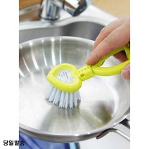 구석구석 청소 다용도 솔 겸 브러쉬 예쁜주방용품 주방소품 스텐냄비세척 주방기름때 기름찌든때 물때제거, 그린