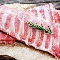 미국산 돼지 스페어립 돈스페어립 통바베큐 원육 갈비찜용 도매 식당 업소용, 원육 덩어리  5kg~5.3kg