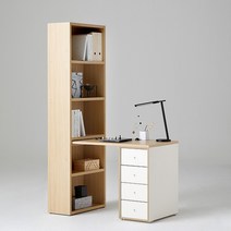 한샘 샘 책상 120cm h형하부서랍 시공(컬러 택1), 색상:좌형/크림화이트/그린(C)