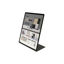스탠딩메뉴판A5(L자/검정) 1444 자석메뉴판 메모보드 160x80x218(mm) 1개입, 6개