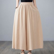 스파티오르 여성 바지 봄 여름 가을 패션 캐주얼 루즈핏 긴바지 치마바지 통바지 쿨 오버핏 밴딩 팬츠 와이드 롱팬츠