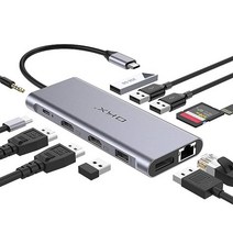 도킹 스테이션 USB C 허브 13 in 1 트리플 디스플레이 100W PD 충전 HDMI 2개 DP USBC 데이터 전송 30 3개 MacBook Pro Type 노트북용 20