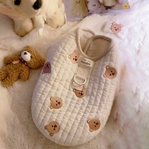 메종드펫 곰돌이 누빔 패딩 깔깔이 베스트 조끼 댕댕이 강아지 냥이 고양이 멍멍 가을 겨울