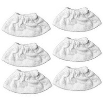 KARCHER SC2 SC3 SC4 SC5 스팀 기 부품에 대 한 6Pcs 코 튼 브러쉬 헤드 커버 주방 스토브 조리대에 대 한, 하얀색