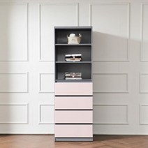 600 아기서랍장 오픈선반 아이방가구 유아용옷장 수납장 낮은장 베이비장, 민트그레이