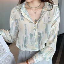 [바보사랑] 여성 봄 여름 데일리 비엔 블라우스 셔츠