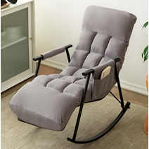 1인용쇼파 안락의자 흔들의자 휴식용 독서용 거실소파, 노란색 및 검정 다리