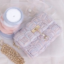 [갓샵] 코바늘 가방 뜨기 클러치백 만들기 DIY 키트 [뜨개질 망스티치 네트 망 뜨개 손, 상품선택:클러치백/피치핑크
