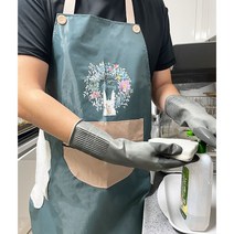 핫라이프 계묘년 토끼 방수 타올 포켓 앞치마, 그레이블루