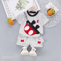 Emixx 아동 여름 비행선 상하복 반팔 세트 - LGS 1082