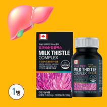 밀크씨슬 간 건강 실리마린 밀크 씨슬 간 영양제 밀크시슬 아연 비타민B 간에 좋은 영양제 밀크씨슬 추천 테아닌과 밀크씨슬 밀크씨슬 효과 엉겅퀴 루테인 글루타티온 캐나다, 1병