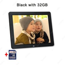 디지털 전자 액자 앨범 스마트 사진첩 와이파이 사진 프레임 인치 용 용, 블랙 32GB, 우리 플러그