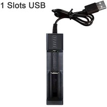 전동킥보드충전기 18650 배터리 충전기 블랙 1 2 4 슬롯 AC 110V 220V 듀얼 충전식 리튬 3.7V, [05] 1 Slots USB, 05 1 Slots USB