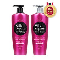 엘라스틴 실크리페어 샤이닝 골드 샴푸 컨디셔너 550ml x 2개, 샴푸 550ml x 2개
