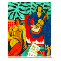 모모픽스 보석십자수 40x50cm 캔버스액자, DH07 앙리마티스 뮤직