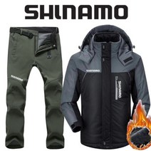 SHLNAMO 자켓 바지 여름낚시복 우의 내피 고어텍스 두껍고 따뜻한 플리스 낚시 의류 남자용 플러스 사이즈 반사 등산 의류 겨울 107029, 4XL, 블랙 2