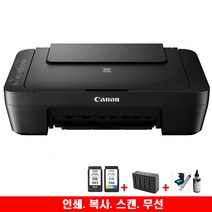 캐논코리아 MG3090 잉크젯 칼라 무한잉크 프린터(인쇄.복사.스캔.WiFi), 무한장착(블랙라벨+충전검정)