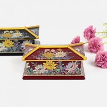 [박씨상방] 명품 나전칠기 금장 기와 자개명함함, 단품