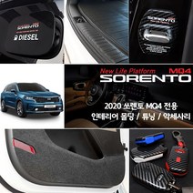 USK 쏘렌토 MQ4 포인트몰딩 2020 풀체인지 포인트 실내 인테리어 키케이스 내비보호필름 도어캐치 악세사리용품, U10 카본 하이브리드 키케이스_화이트 / 키링_레드 (기아 원격시동)