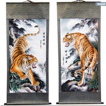 동양화 액자 그림 풍수화 돈나무 잉어 2pcs # TOP 비즈니스 선물 # 홈 오피스 벽 장식 예술돈 그리기 행운, 02 다크 그레이_01 L