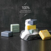 이엠나무 프리미엄 핸드메이드 코코넛 CP 천연 EM 어성초 허브 비누 세트 3개, 100g, 70g