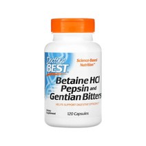 Doctors BEST 베타인 HCI 펩신 젠티안 비터 120 캡슐