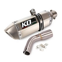 스즈키 SV650 2016-2022 51mm 슬립 오토바이 배기 시스템 중간 링크 파이프 240mm 머플러 소음기 팁 스테인, 4D