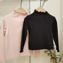 모이모이깜피 오가닉코튼 셔링이예쁜 루밍(핑크 블랙)인터룩티셔츠