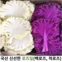 국내산 신선한 로즈잎 1kg 국산 적로즈 백로즈 혼합 샐러드야채 박스 식자재 가정용 업소용 로즈잎, 0.8~1kg