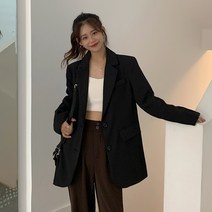 오버클래쓰 여성 캐주얼 자켓 정장 루즈 박시 블레이저 테일러드