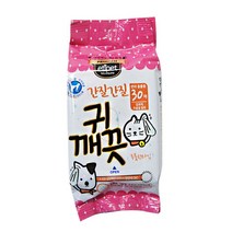 산책후발 강아지물티슈 애견용품 귀청소 눈물자국 펫티슈, 치아깨끗티슈30매