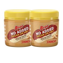 베가 땅콩버터 노 애디드 슈가 솔트 크런키 325g Bega Peanut Butter No Added Sugar Or Salt Crunchy, 2팩