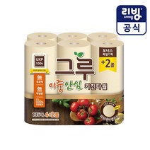 삼정펄프 [삼정펄프] 그루 무표백 키친타올 135매 4+2롤, 단일옵션