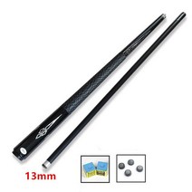 롱고니큐 카본상대 카본 큐대 당구 큐그립 당구채 2023 새로운 9 5mm 11 5mm 13mm 1 12 스플릿 큐 탄소 섬유 풀 큐 스틱 탄소 소재 기술 액세서리, 13mm 블랙