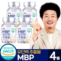 뼈 엠비피 엔 mbp 알레 유단백추출물정 식약청 윤택 캡슐/정, 60정, 4통